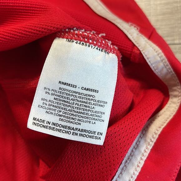 NIKE DRI-FIT Red Long Sleeve 1/2 Zip Pullover Dixie State Soccer Logo Mens Small - Picture 5 of 8